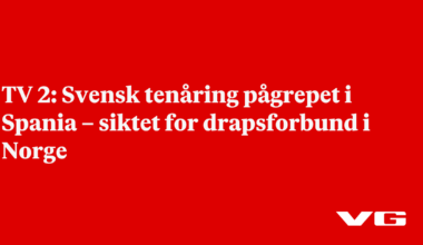 Svensk tenåring pågrepet i Spania – siktet for drapsforbund i Norge