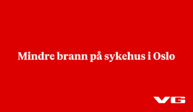 Mindre brann på sykehus i Oslo
