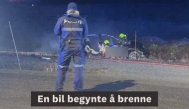 Ulykke, Trafikk | Batteriet tok fyr – fører til sykehus - Oppland Arbeiderblad