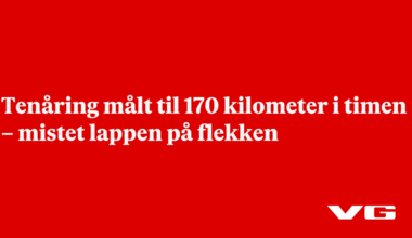 Tenåring målt til 170 kilometer i timen – mistet lappen på flekken