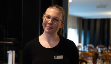 En kvinne på restaurant