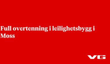 Full overtenning i leilighetsbygg i Moss