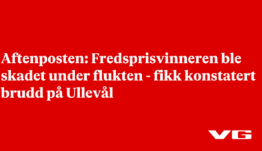 Aftenposten: Fredsprisvinneren ble skadet under flukten
