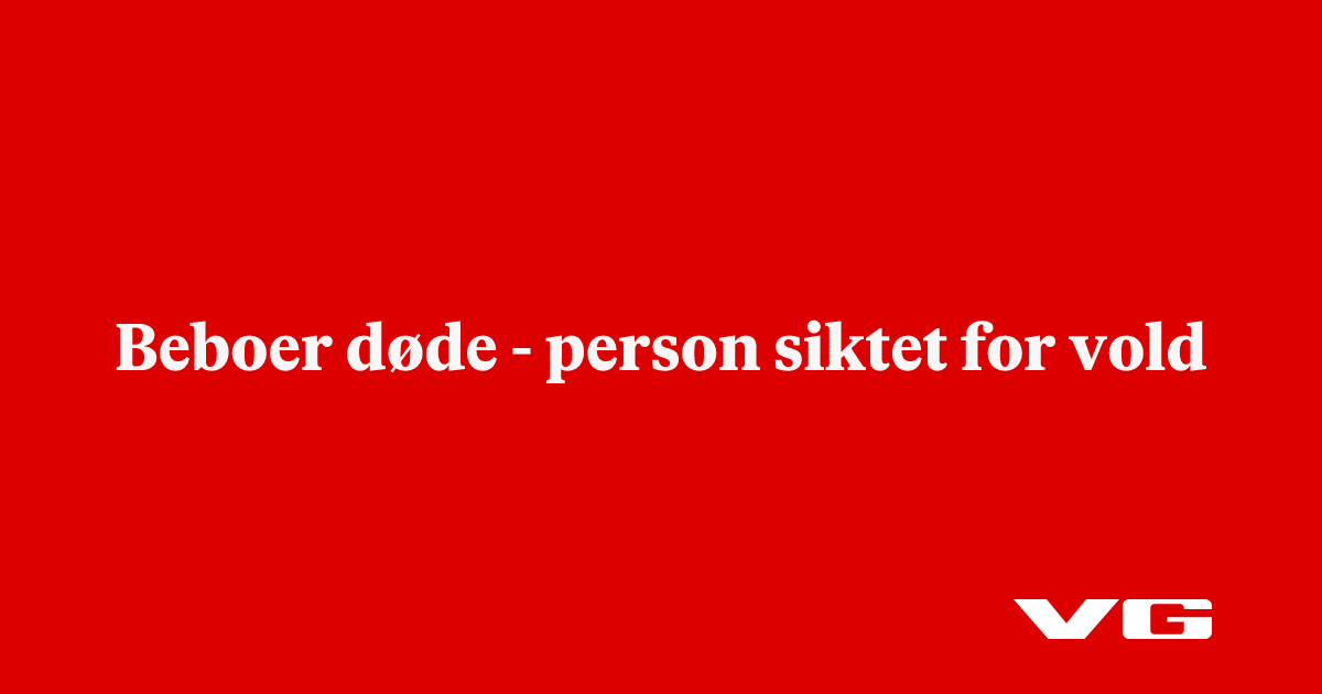 Beboer døde - person siktet for vold