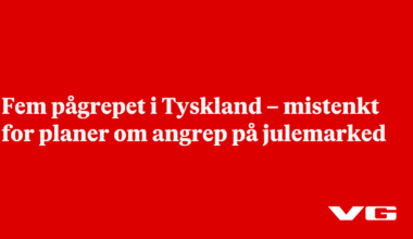 Fem pågrepet i Tyskland – mistenkt for planer om angrep på julemarked
