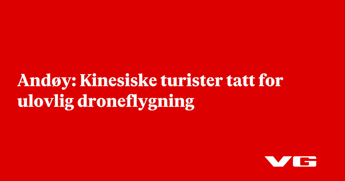Kinesiske turister tatt for ulovlig droneflyvning