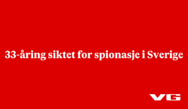 33-åring siktet for spionasje i Sverige