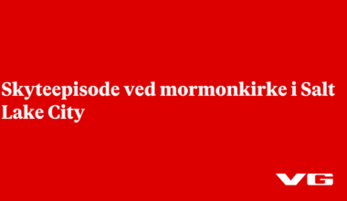 Skyteepisode ved mormonkirke i Salt Lake City