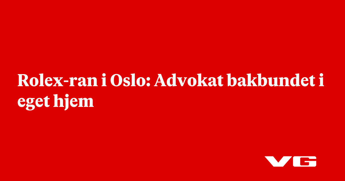 Advokat bakbundet i eget hjem