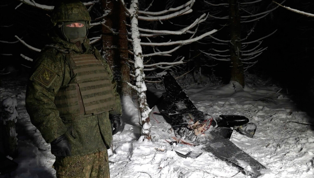 Russland offentliggjør opptak av påstått nedskutt drone fra angrep ved Putin-bolig