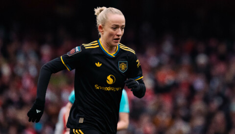 Debutant Lea Schüller i aksjon mot Arsenal Women, 10. januar 2026.