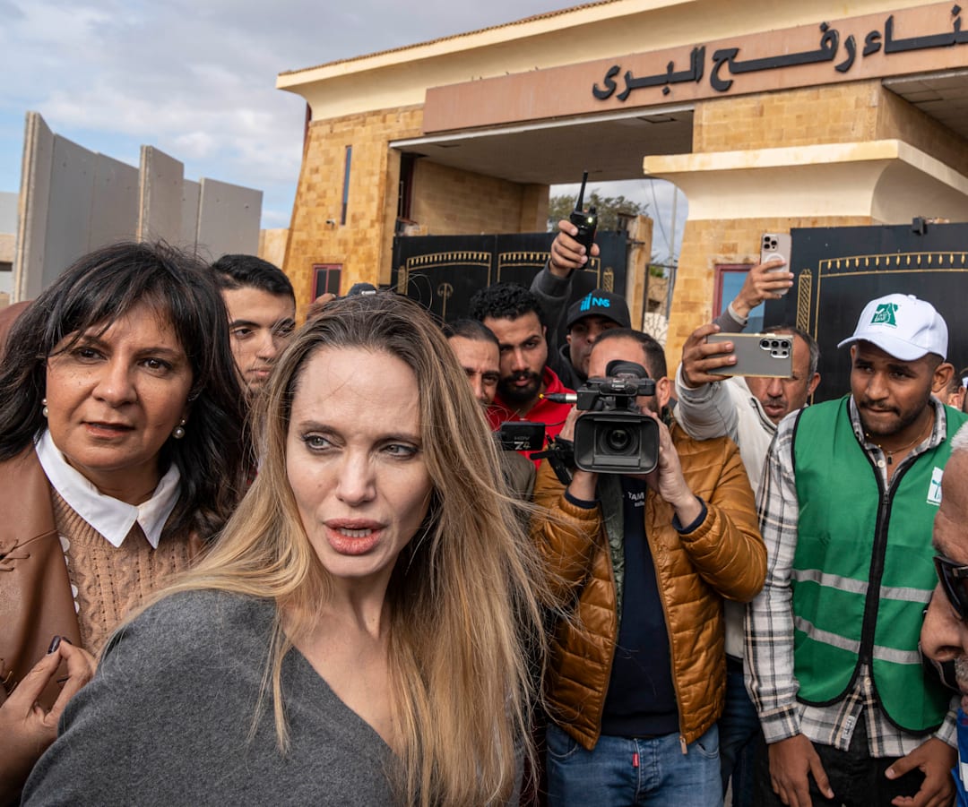 Angelina Jolie på grensen mot Gaza