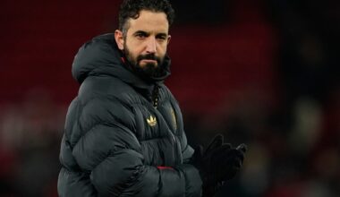 MISFORNØYD? Manchester United-manager Rúben Amorim ville ikke snakke om det, men sa litt likevel.