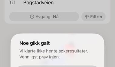 Ruter-appen har problemer