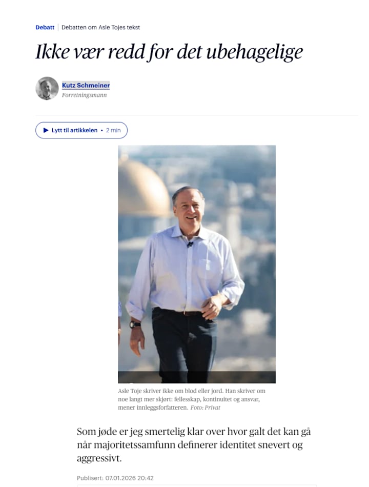 Aftenposten avpubliserer debattinnlegg