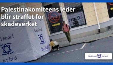 Palestinakomiteens leder blir straffet for skadeverket
