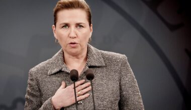 Mette Frederiksen under en pressekonferanse tidligere denne uken.