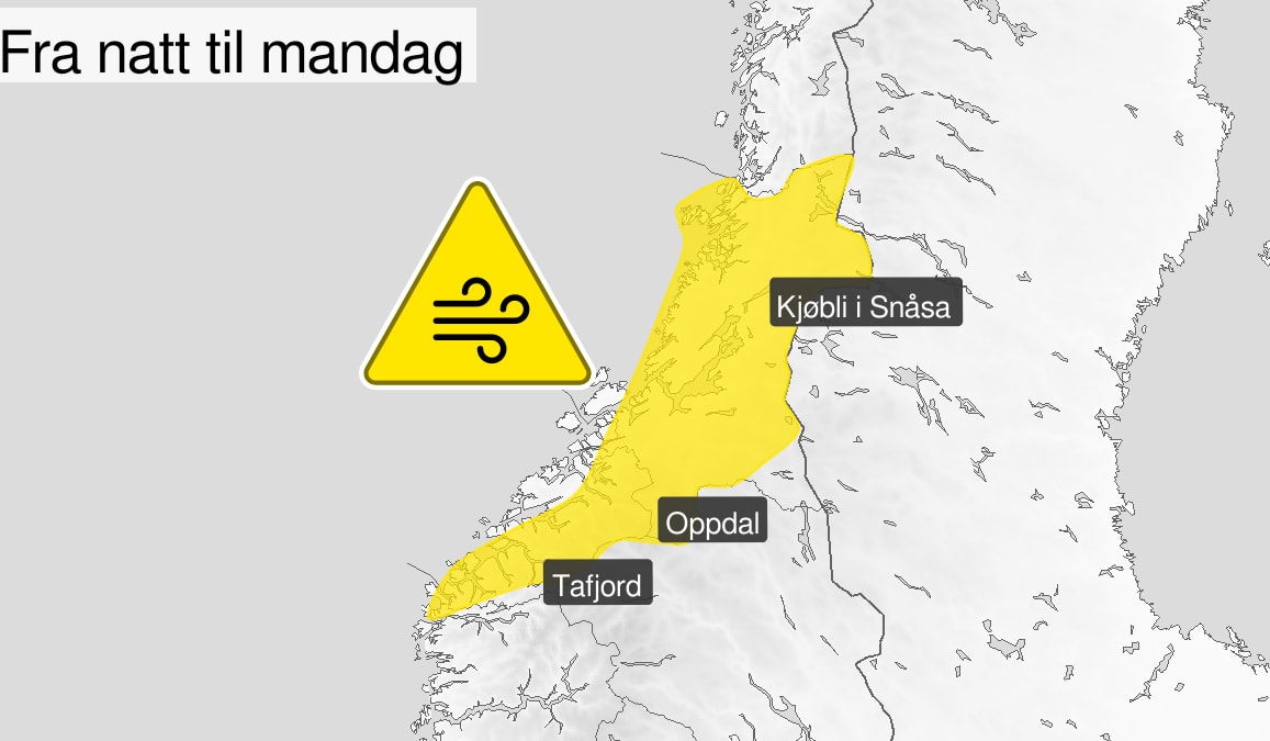 Melder fare for kraftige vindkast