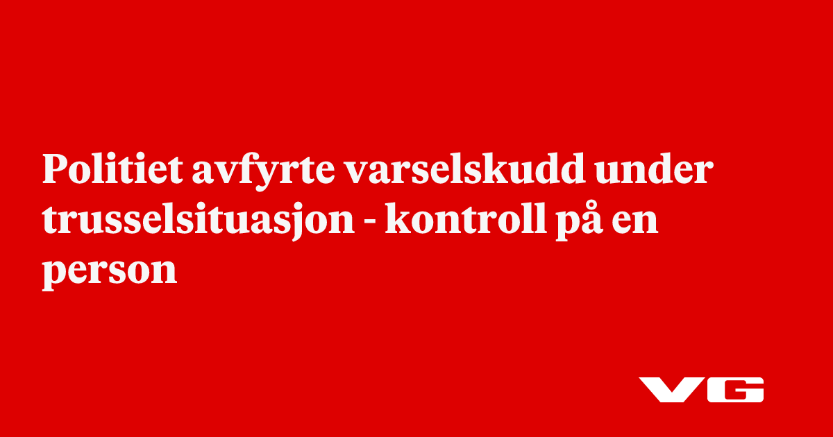 Politiet avfyrte varselskudd under trusselsituasjon