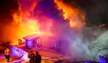 Eneboligen ble totalskadd i brannen