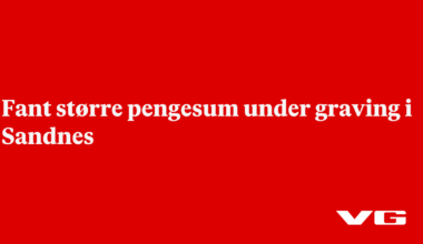 Fant større pengesum under graving i Sandnes