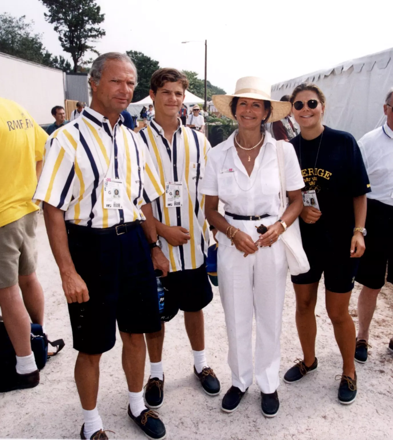 1996: Her er den svenske kongefamilien under OL i Atlanta i 1996 - da stripperbesøket skal ha funnet sted. Foto: Aftonbladet / Bildbyrån / NTB