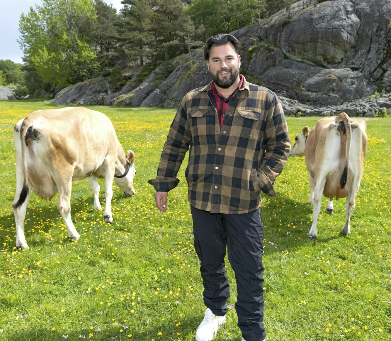 LA SLAGPLAN: Peder røper at han hadde en plan for søndagens tvekamp. Så gikk ingenting som det skulle. Foto: Andreas Fadum / Se og Hør.