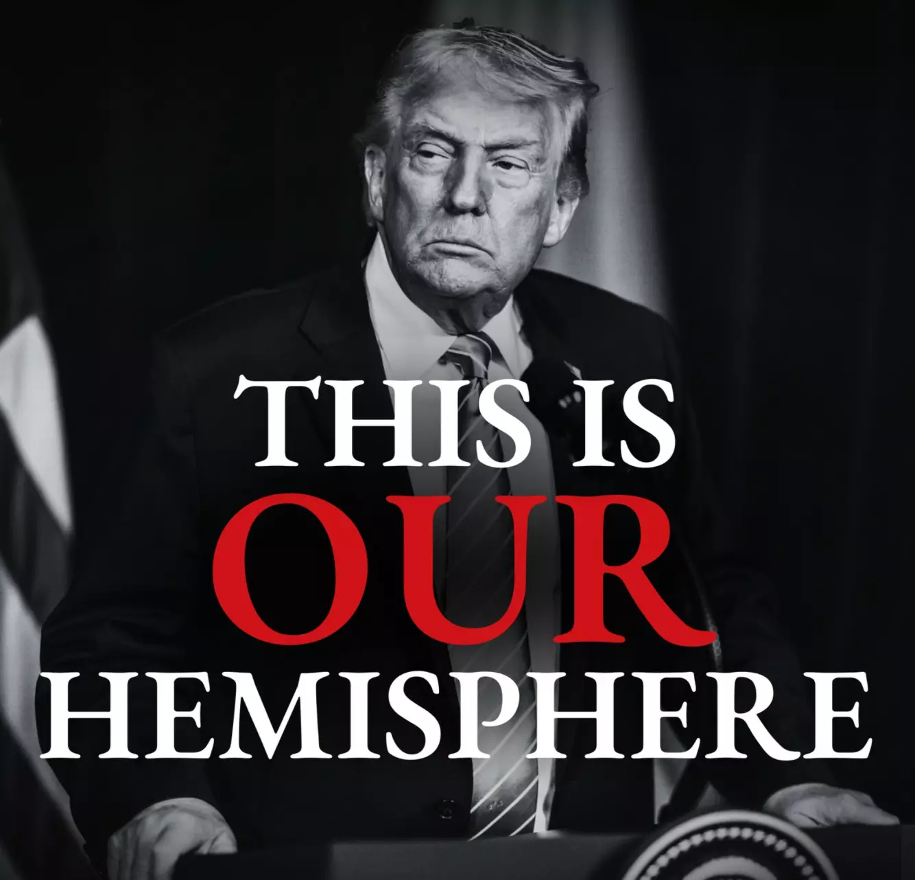 «VÅR HALVKULE»: - Dette er vår halvkule, og president Trump vil ikke tillate at vår sikkerhet blir truet, skrev USAs utenriksdepartement på X mandag. Foto: X/ USAs utenriksdepartement