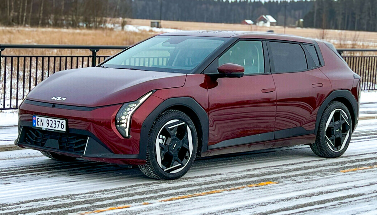 Test av Kia EV4: Imponerer i norsk vintertest