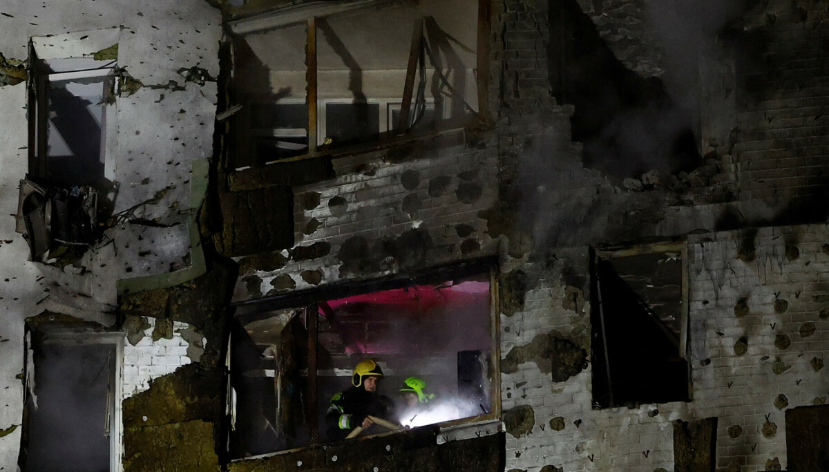 Massivt russisk angrep mot Kyiv