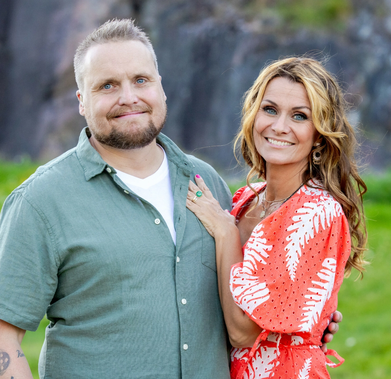 «ALLSANG PÅ GRENSEN»: Stian og Katrine ledet sommerprogrammet sammen gjennom flere sesonger. Foto: Thomas Andersen / TV 2