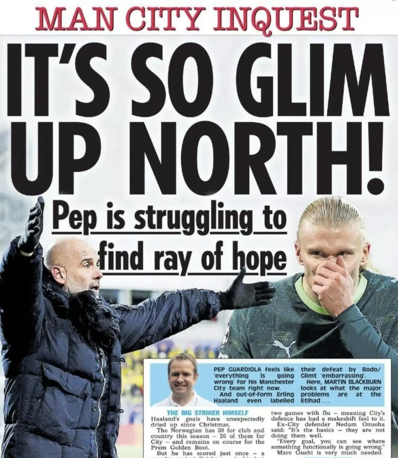THE SUN: - Det er så mørkt oppe i det høye nord, skriver avisa etter 1-3-tapet for Bodø/Glimt.