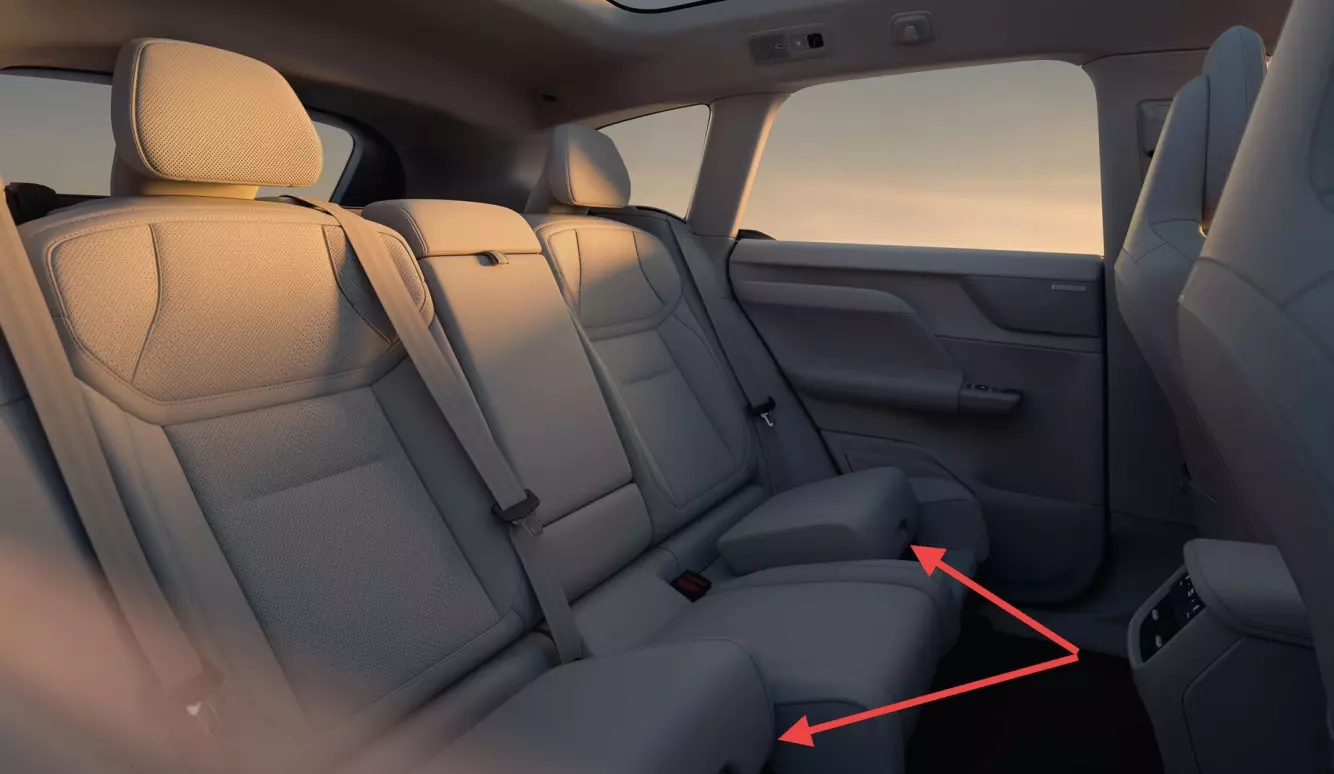 Med barneseter «aktivert». Foto: Volvo.