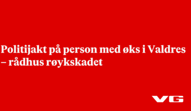 Politijakt på person med øks i Valdres – rådhus røykskadet