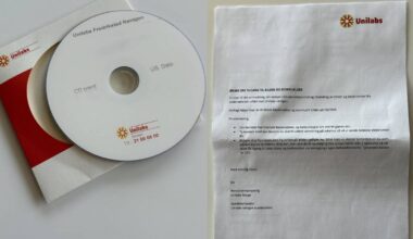 Brev og CD fra Unilabs