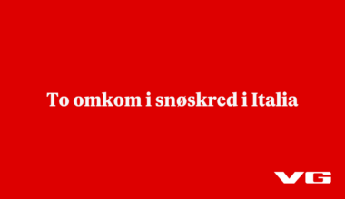 To omkom i snøskred i Italia