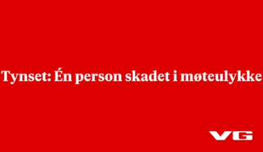 Én person skadet i møteulykke