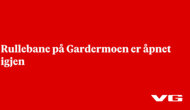 Rullebane på Gardermoen er åpnet igjen