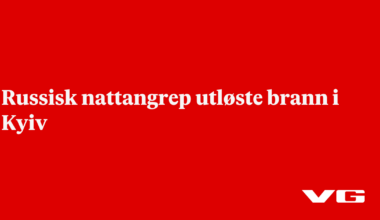 Russisk nattangrep utløste brann i Kyiv