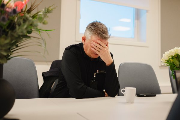 Håvard Bye etter brannen i VInne, Verdal