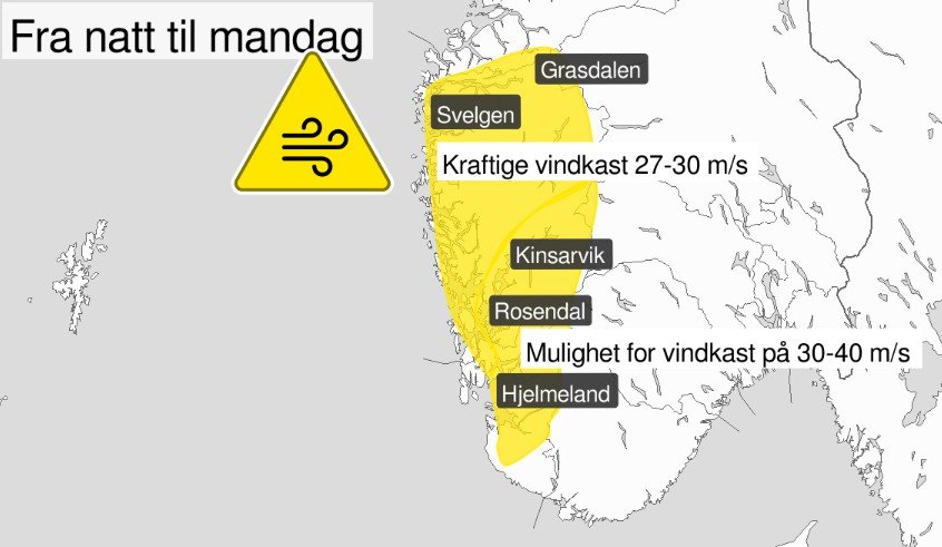 Været, Vær | Flere kansellerte flyavganger på Vestlandet på grunn av uværet