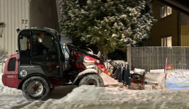 Måking av fortau i Fredrikstad