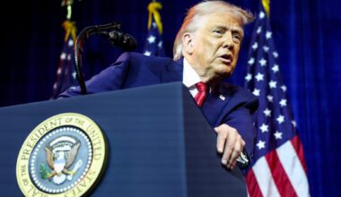 Trump fra podiet tirsdag.