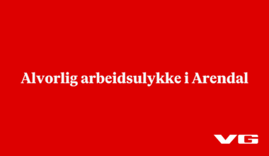 Alvorlig arbeidsulykke i Arendal