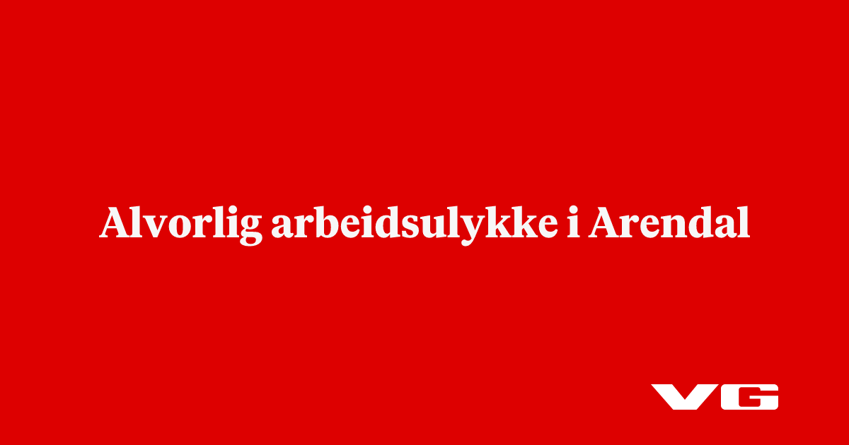 Alvorlig arbeidsulykke i Arendal