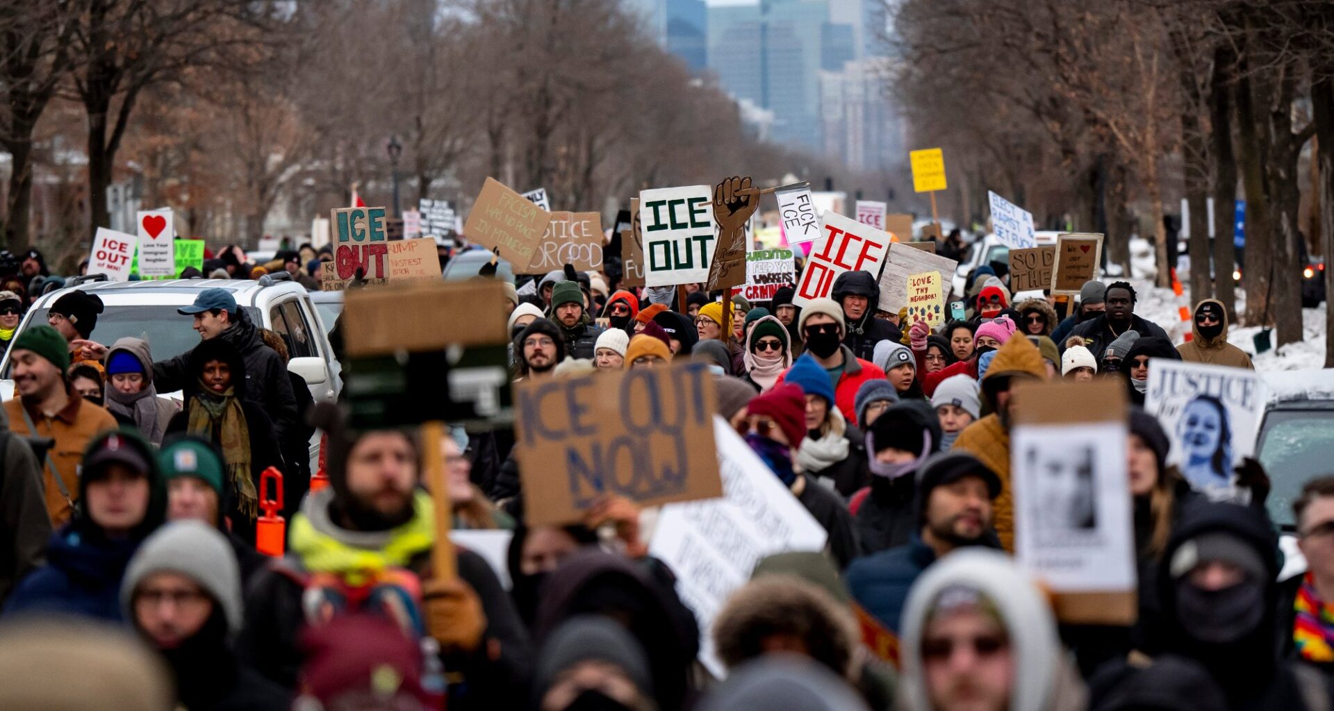 Minneapolis, USA | Titusener i Ice-demonstrasjon i Minneapolis