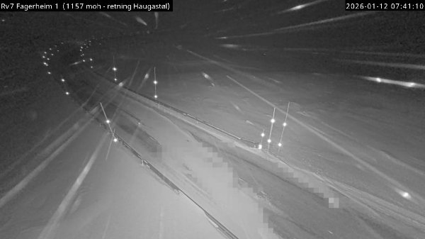 Geilo 20260112.
Riksveg 7 retning Haugastøl.
Foto: Statens Vegvesen / Handout / NTB