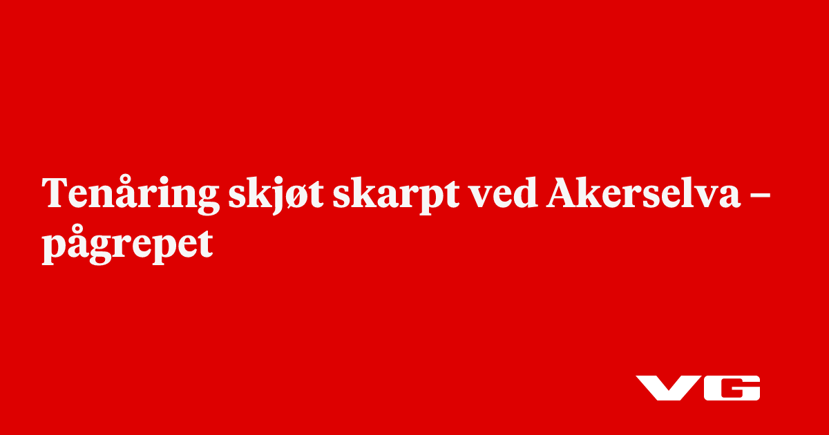 Tenåring skjøt skarpt ved Akerselva – pågrepet