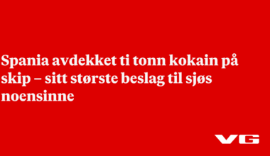 Spania avdekket ti tonn kokain på skip – sitt største beslag til sjøs noensinne