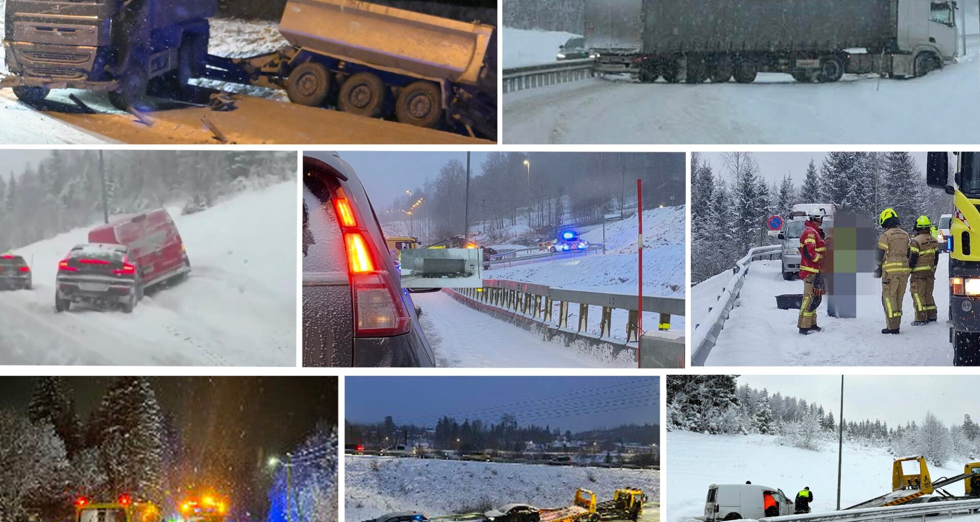 Trafikk, Gjøvik | Snø skapte kaos på veien flere dager - Oppland Arbeiderblad